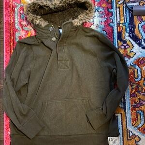 American Eagle Men's Olive Hoodie